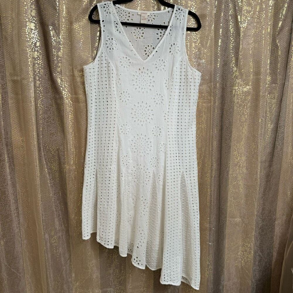 Sundance White Eyelet Jasper Springs Asymmetrical Midi Dress 12